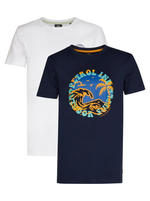 Petrol Industries - 2er-Pack Basic-T-Shirt Rundhals Snapper  Jungen -