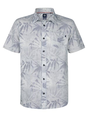 Petrol Industries - Hemd mit Allover-Muster Seafoamview Herren - Blau