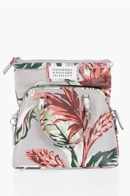 Umhängetasche mit Blumenprint in Grün