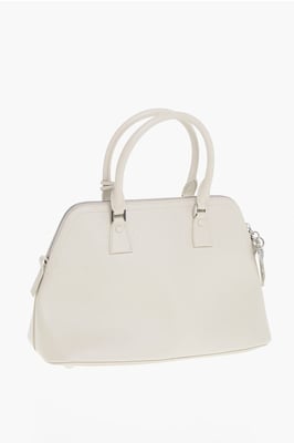 MM11 5AC Tragetasche aus Leder mit abnehmbarem Schultergurt in Beige