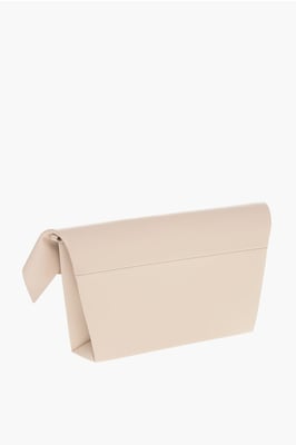 MM11 SNATCHED Clutch aus Saffiano-Leder mit Clipverschluss in Pink
