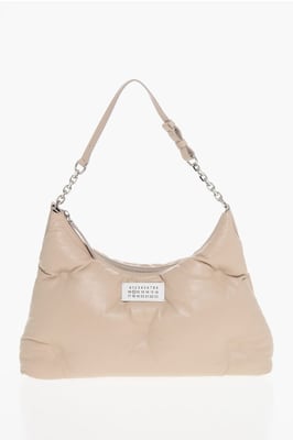 MM11 GLAM SLAM Hobo-Tasche aus gestepptem Leder in Rosa