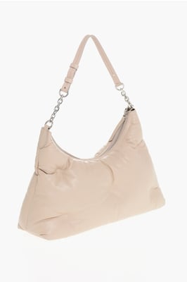 MM11 GLAM SLAM Hobo-Tasche aus gestepptem Leder in Rosa