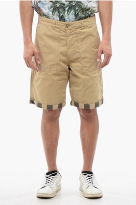 Wendbare Buffalo-Shorts in Beige