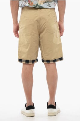 Wendbare Buffalo-Shorts in Beige
