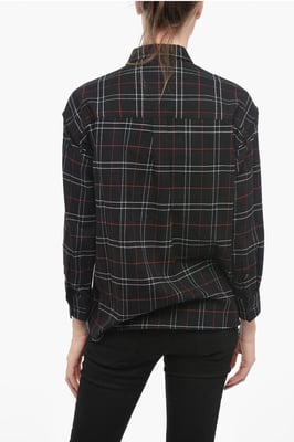 Tartan-FLANELL-Hemd in Schwarz