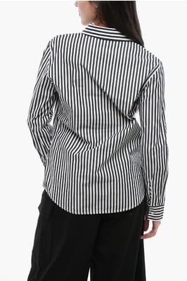 Awning Striped YARN Saharan Shirt in Schwarz & Weiß