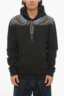 Regular Fit GRIZZLY WINGS Hoodie in Schwarz