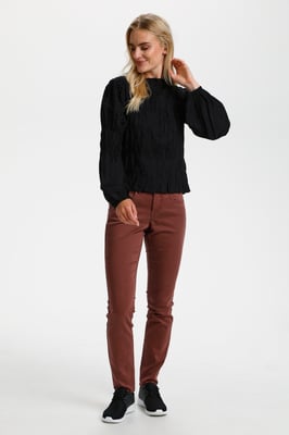 Bluse mit langen Ärmeln feminine Silhouette black