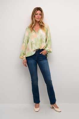 Langarm-Bluse Regular fit green