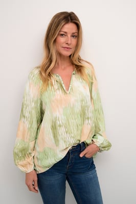 Langarm-Bluse Regular fit green