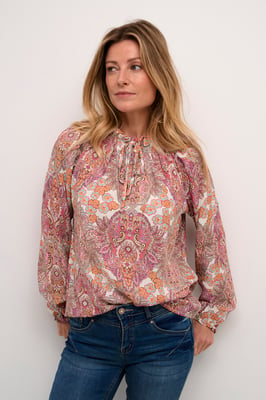 Langarm-Bluse Regular fit pink