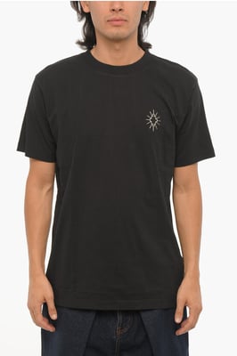 Einfarbiges ECLIPSE CROSS T-Shirt mit Rundhalsausschnitt in Schwarz
