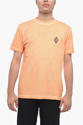 SUNSET CROSS T-Shirt mit Logo-Patch in Orange