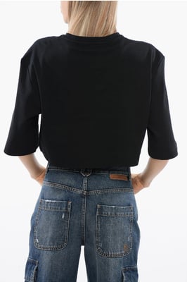 Kurzes GENYA T-Shirt mit Oversized-Passform in Schwarz