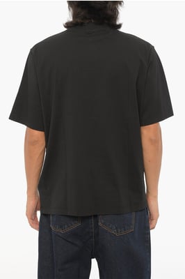 Einfarbiges OPTICAL CROSS T-Shirt mit Rundhalsausschnitt in Schwarz