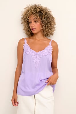 Ärmellose Bluse A-Linie purple