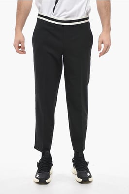 Slim Fit Hose JAMIE mit Kontrastdetails in Schwarz