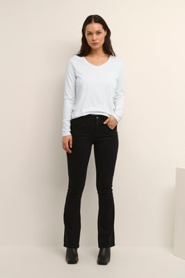 Langarm-Shirt Regular fit white