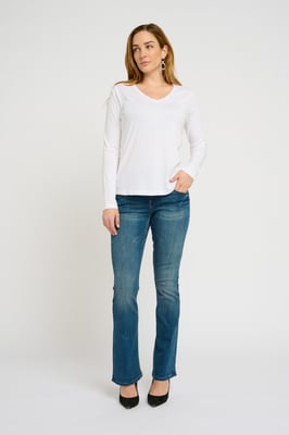 Langarm-Shirt Regular fit white