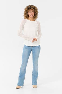 Langarm-Shirt Regular fit white