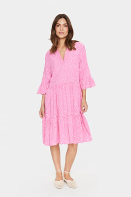 Kleid Casual fit pink white