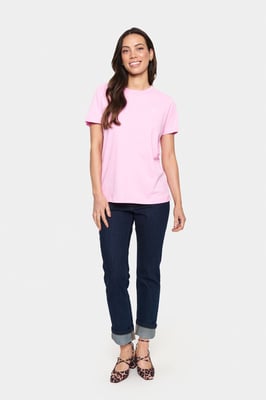 T-shirt Gerade Passform pink
