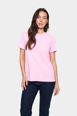 T-shirt Gerade Passform pink