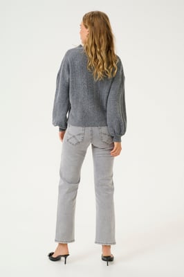 Strickjacke mit geradem Schnitt dark grey