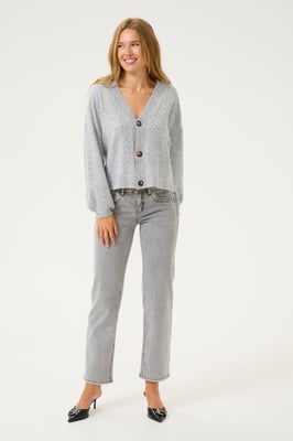 Strickjacke Straight fit light grey