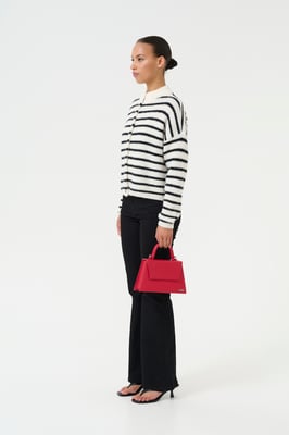 Strickjacke Loose fit black white