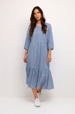 Kleid A-shape blue white