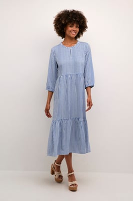Kleid A-shape blue white