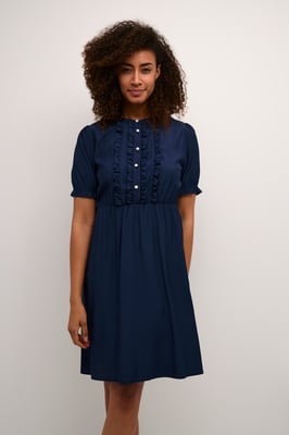 Kleid Weibliche Silhouette blue