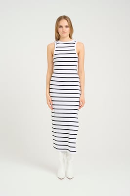Kleid Slim fit white black