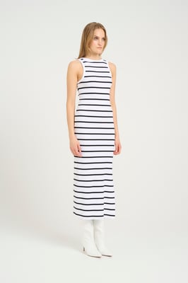 Kleid Slim fit white black