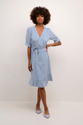 Kleid mit femininer Silhouette blue white