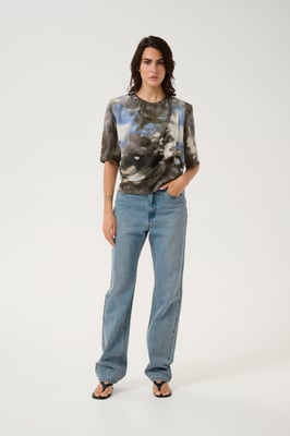 Kurzarm-Bluse Regular fit multicolour