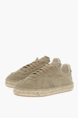 MM22 Low-Top-Sneaker aus Baumwolle mit Jutesohle in Grün