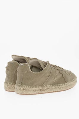 MM22 Low-Top-Sneaker aus Baumwolle mit Jutesohle in Grün