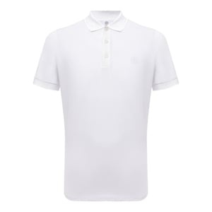 Weißes Poloshirt mit Burberry-Monogrammstickerei