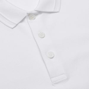 Weißes Poloshirt mit Burberry-Monogrammstickerei
