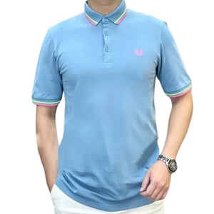 Fred Perry - Made in Japan - Piqué-Shirt, blaues Poloshirt