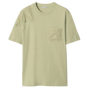 Burberry - T-Shirt aus Jersey mit Einsätzen in Jägergrün