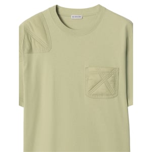 Burberry - T-Shirt aus Jersey mit Einsätzen in Jägergrün