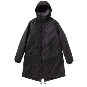 Fred Perry - 2-in-1-Parkajacke mit Reißverschluss in Schwarz