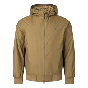 Fred Perry - Gepolsterte Brentham-Jacke mit Kapuze in Shaded Stone Brown