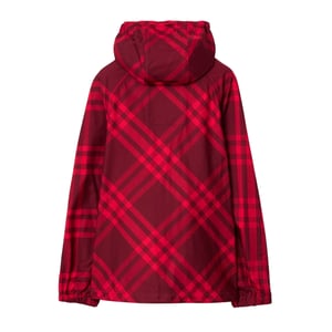 Burberry - Karierte Nylonjacke mit Kapuze, rot kariert