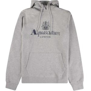 Aquascutum Active - Hellgrauer Hoodie mit großem Logo