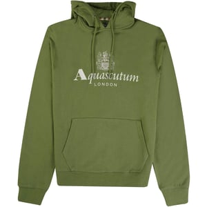 Aquascutum Active - Grüner Kapuzenpullover mit großem Logo